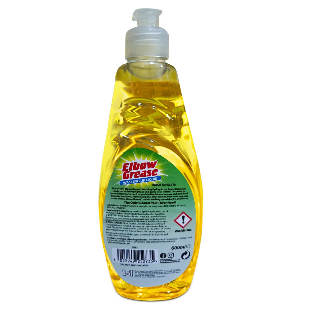 Washing Up Liquid Dishwasher 600ml - Lemon